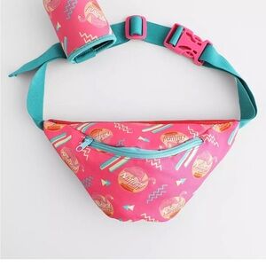 Vibrant Pink Fanny Pack from Tipsy Elves with Flamingo Design (attached coozie)